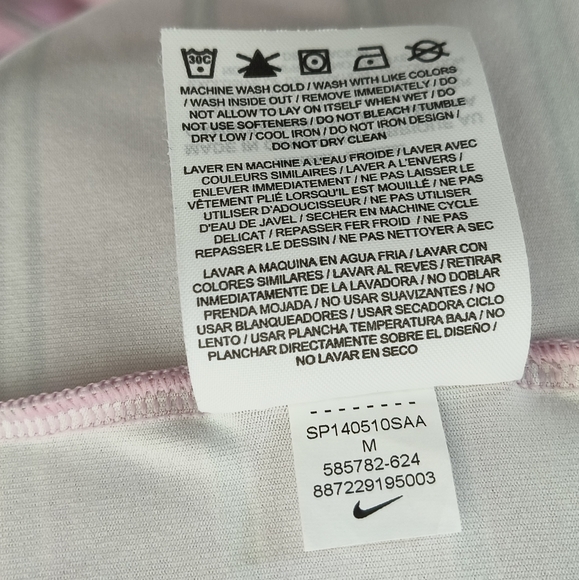 Nike Coller Polo Golf Shirt Tiger Woods Edition stripes pink Size Medium. Made i - Picture 2 of 8